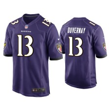 Men's Baltimore Ravens #13 Devin Duvernay Purple Game Jersey