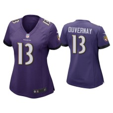 Women's Baltimore Ravens #13 Devin Duvernay Purple Game Jersey