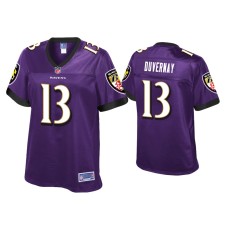 Women's Baltimore Ravens #13 Devin Duvernay Purple Pro Line Jersey