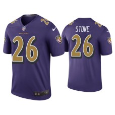 Men's Baltimore Ravens #26 Color Rush Legend Geno Stone Purple Jersey