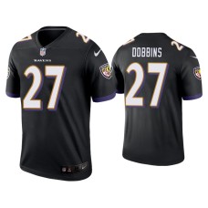 Men's Baltimore Ravens #27 J.K. Dobbins Black Legend Jersey