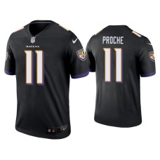 Men's Baltimore Ravens #11 James Proche Black Legend Jersey