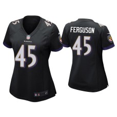 Women's Baltimore Ravens #45 Jaylon Ferguson Black Game Jersey