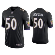 Men's Baltimore Ravens #50 Justin Houston Vapor Limited Black Jersey