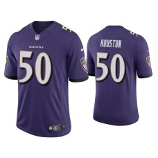 Men's Baltimore Ravens #50 Justin Houston Vapor Limited Purple Jersey