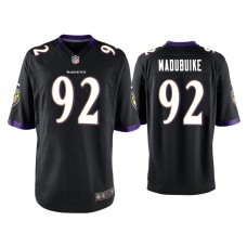 Men's Baltimore Ravens #92 Justin Madubuike Black Game Jersey