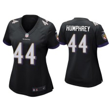 Women's Baltimore Ravens #44 Marlon Humphrey Black Game Jersey