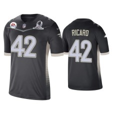 Men's Baltimore Ravens #42 Patrick Ricard 2021 AFC Pro Bowl Game Anthracite Jersey