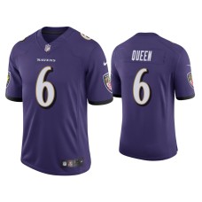 Men's Baltimore Ravens #6 Patrick Queen Vapor Limited Purple Jersey