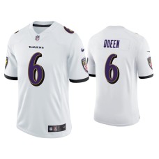 Men's Baltimore Ravens #6 Patrick Queen Vapor Limited White Jersey