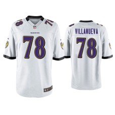 Men's Baltimore Ravens #78 Alejandro Villanueva White Game Jersey