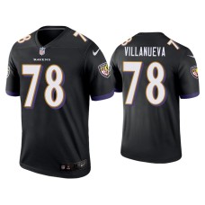 Men's Baltimore Ravens #78 Alejandro Villanueva Black Legend Jersey