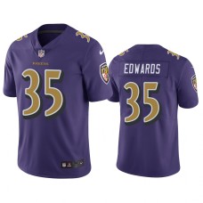 Men's Baltimore Ravens #35 Nike Gus Edwards Purple Color Rush Limited Jersey