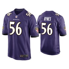 Men's Baltimore Ravens #56 Josh Bynes Purple Game Jersey