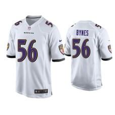 Men's Baltimore Ravens #56 Josh Bynes White Game Jersey