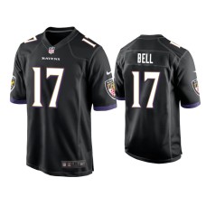 Men's Baltimore Ravens #17 Le'Veon Bell Black Game Jersey