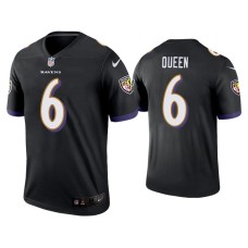 Men's Baltimore Ravens #6 Patrick Queen Black Legend Jersey