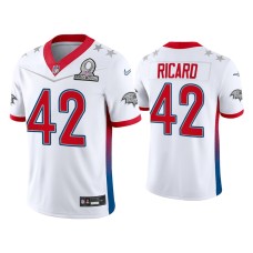 Men's Baltimore Ravens #42 Patrick Ricard 2022 AFC Pro Bowl White Game Jersey