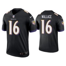 Men's Baltimore Ravens #16 Tylan Wallace Black Legend Jersey