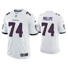 Men's Baltimore Ravens #74 Tyre Phillips Vapor Limited White Jersey