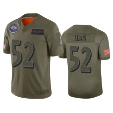 Men's Baltimore Ravens #52 Ray Lewis Camo 2019 Salute to Service Limited Jersey