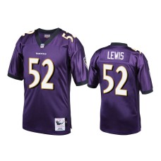 Men's Baltimore Ravens #52 Ray Lewis Purple Vintage Replica Jersey