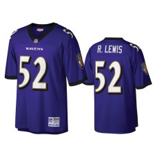 Men's Baltimore Ravens #52 Ray Lewis Purple Replica Jersey