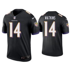 Men's Baltimore Ravens #14 Sammy Watkins Black Legend Jersey