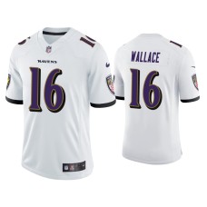 Men's Baltimore Ravens #16 Tylan Wallace Vapor Limited White Jersey