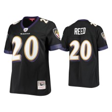 Women's Baltimore Ravens #20 Ed Reed Black Legacy Replica Jersey