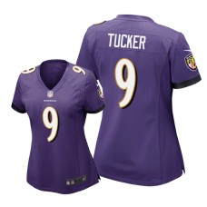 Women's Baltimore Ravens #9 Purple Justin Tucker Nike Game Jersey