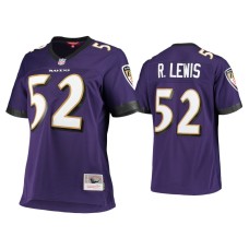 Women's Baltimore Ravens #52 Ray Lewis Purple Legacy Replica Jersey