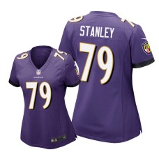 Women's Baltimore Ravens #79 Purple Ronnie Stanley Nike Game Jersey