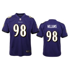 Youth Baltimore Ravens #98 Purple Brandon Williams Nike Game Jersey