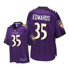 Youth Baltimore Ravens #35 Purple Gus Edwards Pro Line Jersey