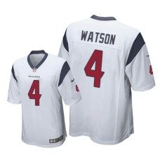 Men's Houston Texans #4 White Deshaun Watson Nike Game Jersey