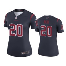 Women's Houston Texans #20 Color Rush Legend Justin Reid Navy Jersey