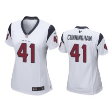 Men's Houston Texans #41 2019 Zach Cunningham White Game Jersey