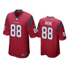 Men's Houston Texans #88 Red Jordan Akins Nike Game Jersey