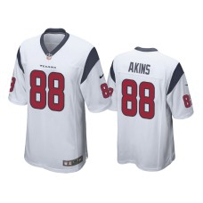 Men's Houston Texans #88 White Jordan Akins Nike Game Jersey