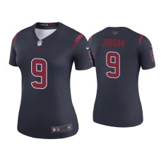 Women's Houston Texans #9 Color Rush Legend Brevin Jordan Navy Jersey