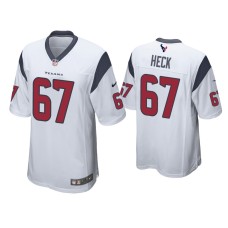 Men's Houston Texans #67 Charlie Heck White Game Jersey