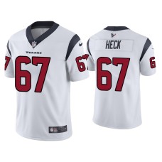 Men's Houston Texans #67 Vapor Limited Charlie Heck Texans White Jersey