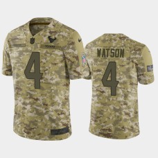 Men's Houston Texans #4 Deshaun Watson Nike Salute to Service Limited Jersey - Camo