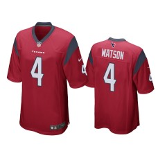 Men's Houston Texans #4 Deshaun Watson Red Game Jersey