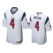 Men's Houston Texans #4 Deshaun Watson White Game Jersey