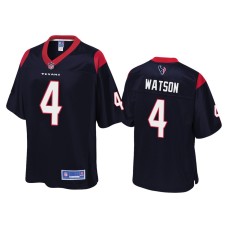 Men's Houston Texans #4 Deshaun Watson Navy Pro Line Jersey