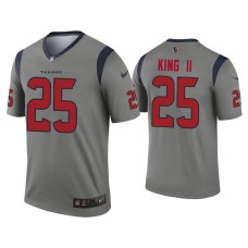 Men's Houston Texans #25 Desmond King Gray Inverted Legend Jersey