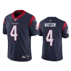 Men's Houston Texans #4 100th Season Deshaun Watson Navy Limited Jersey