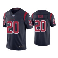 Men's Houston Texans #20 Justin Reid 100th Season Navy Color Rush Jersey